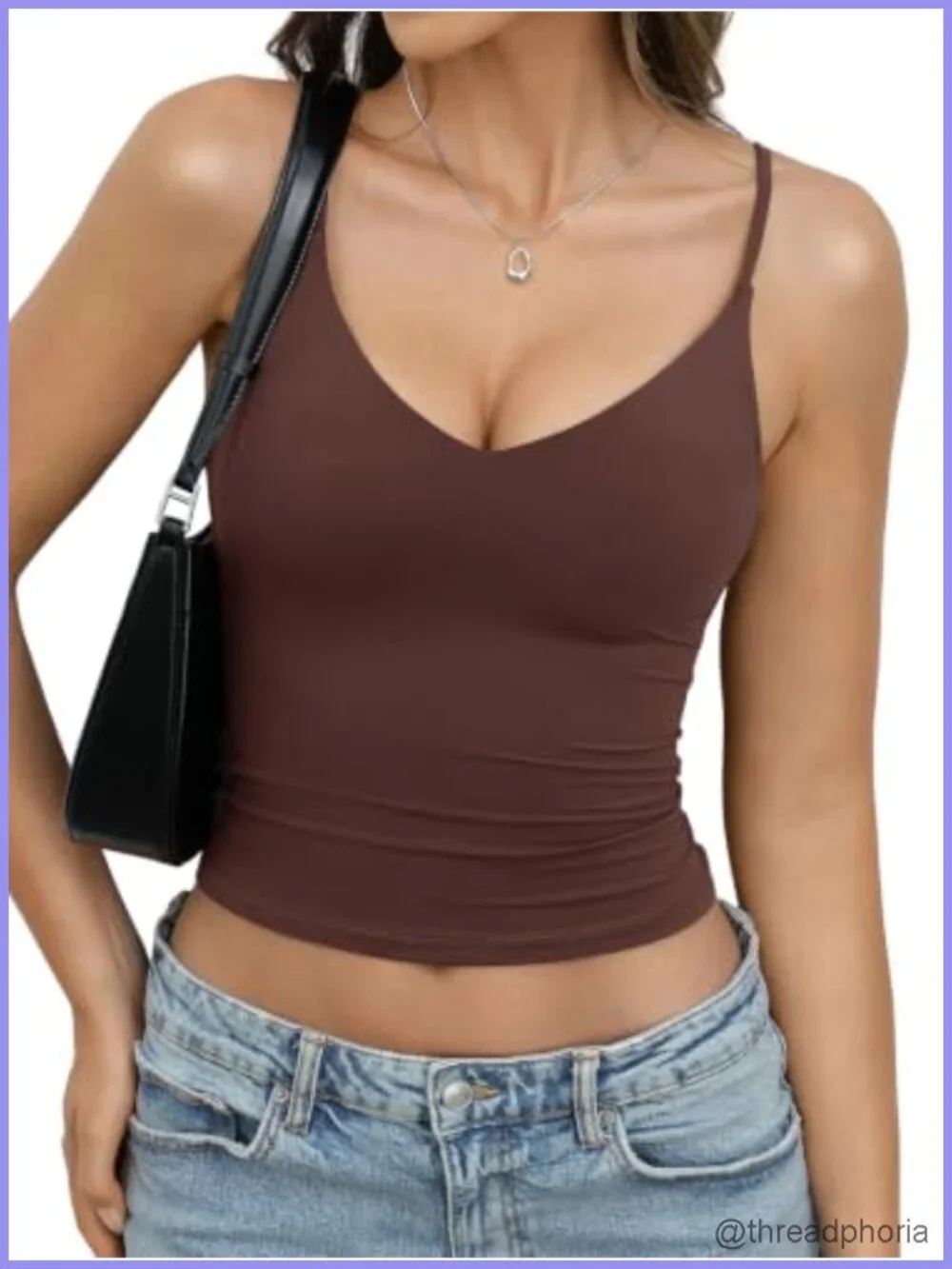 Buttery Soft Double Lined Crop Camisole Tank Top - Y2K Going Out Shirt